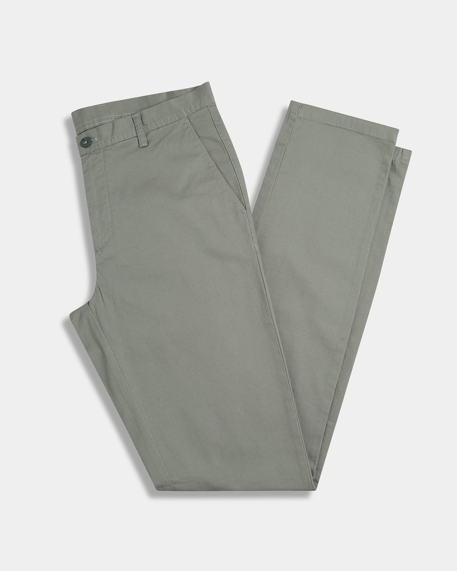 Light Olive Textured Khakis - Monk