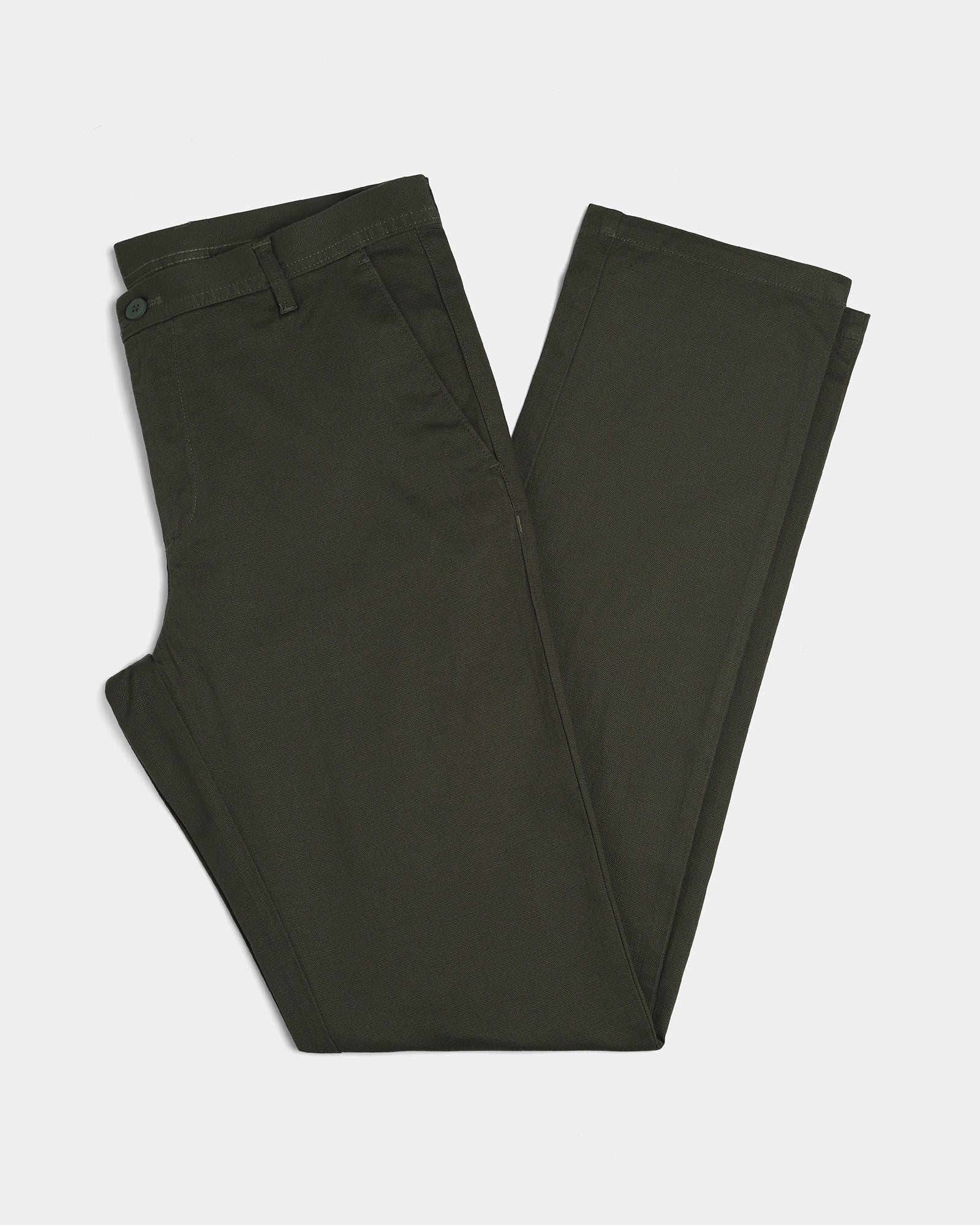 Light Olive Textured Khakis - Wide