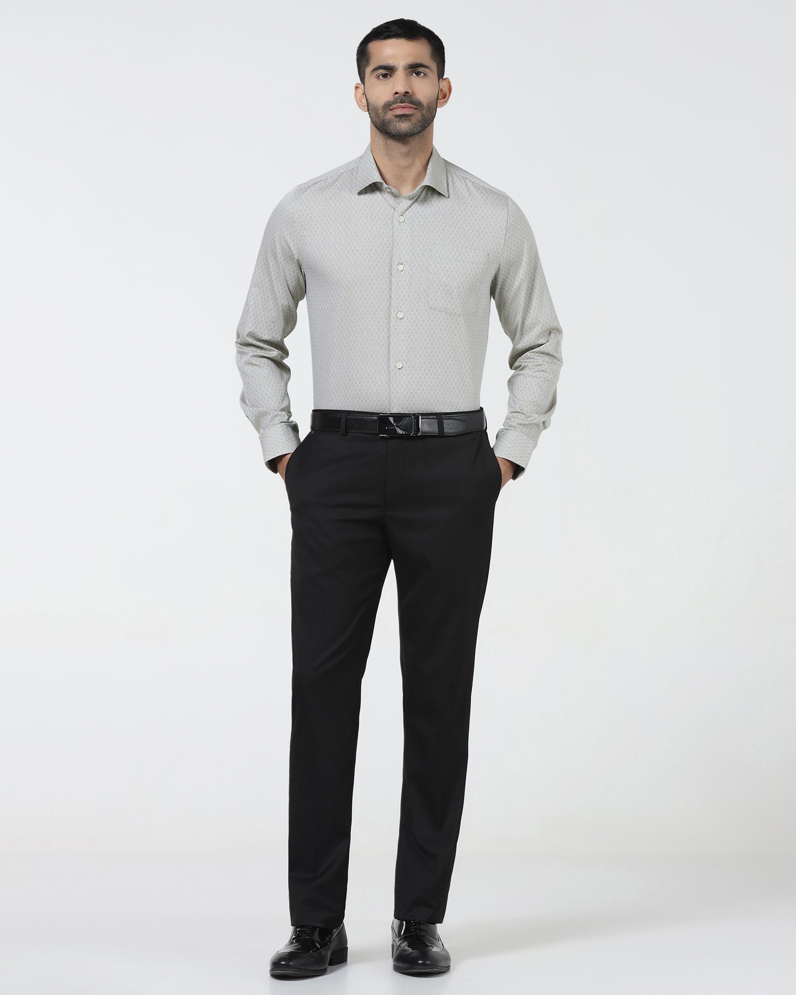 Light Olive Textured Shirt - Seon