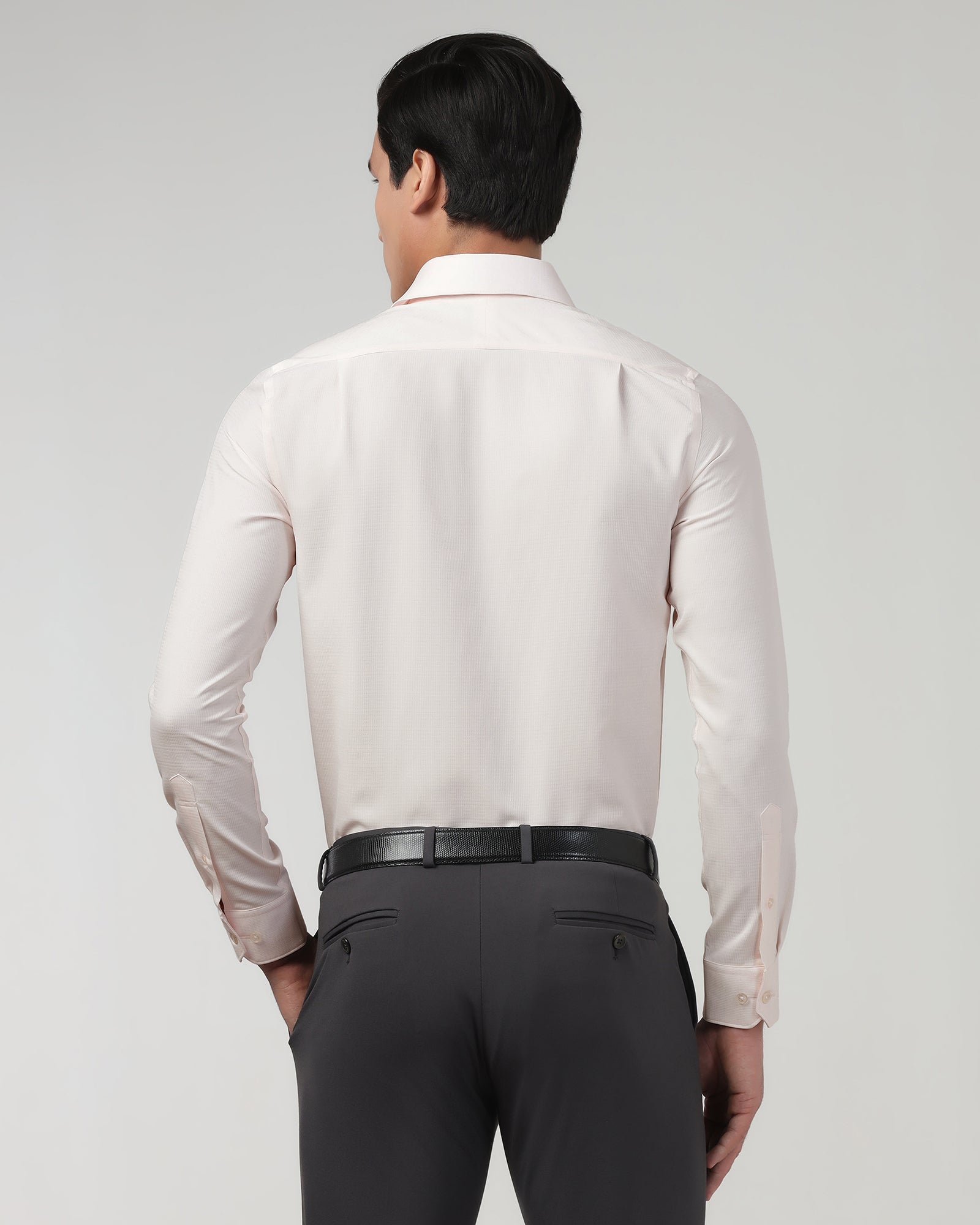 Light Pink Non Iron Textured Shirt - Reform E