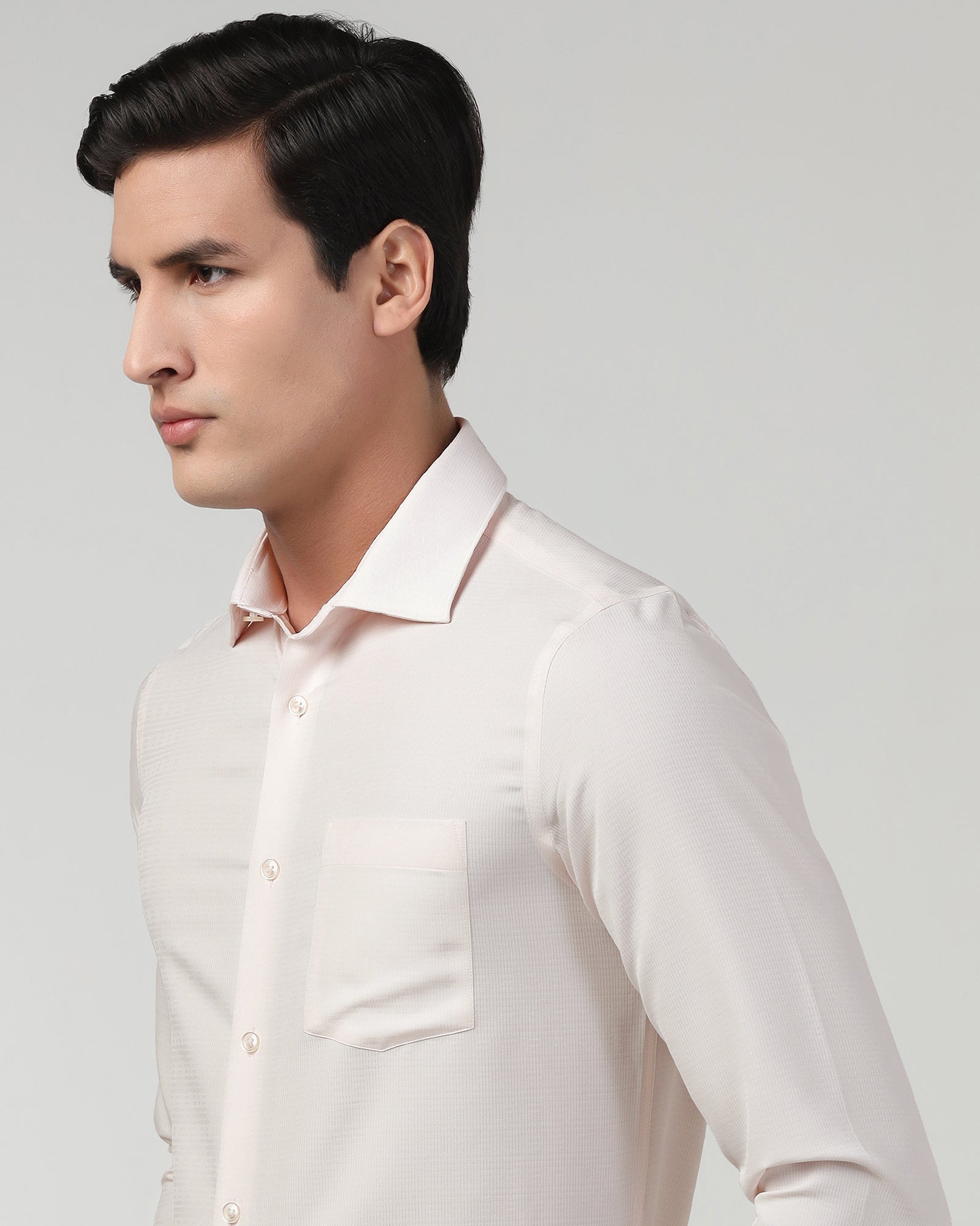 Light Pink Non Iron Textured Shirt - Reform E