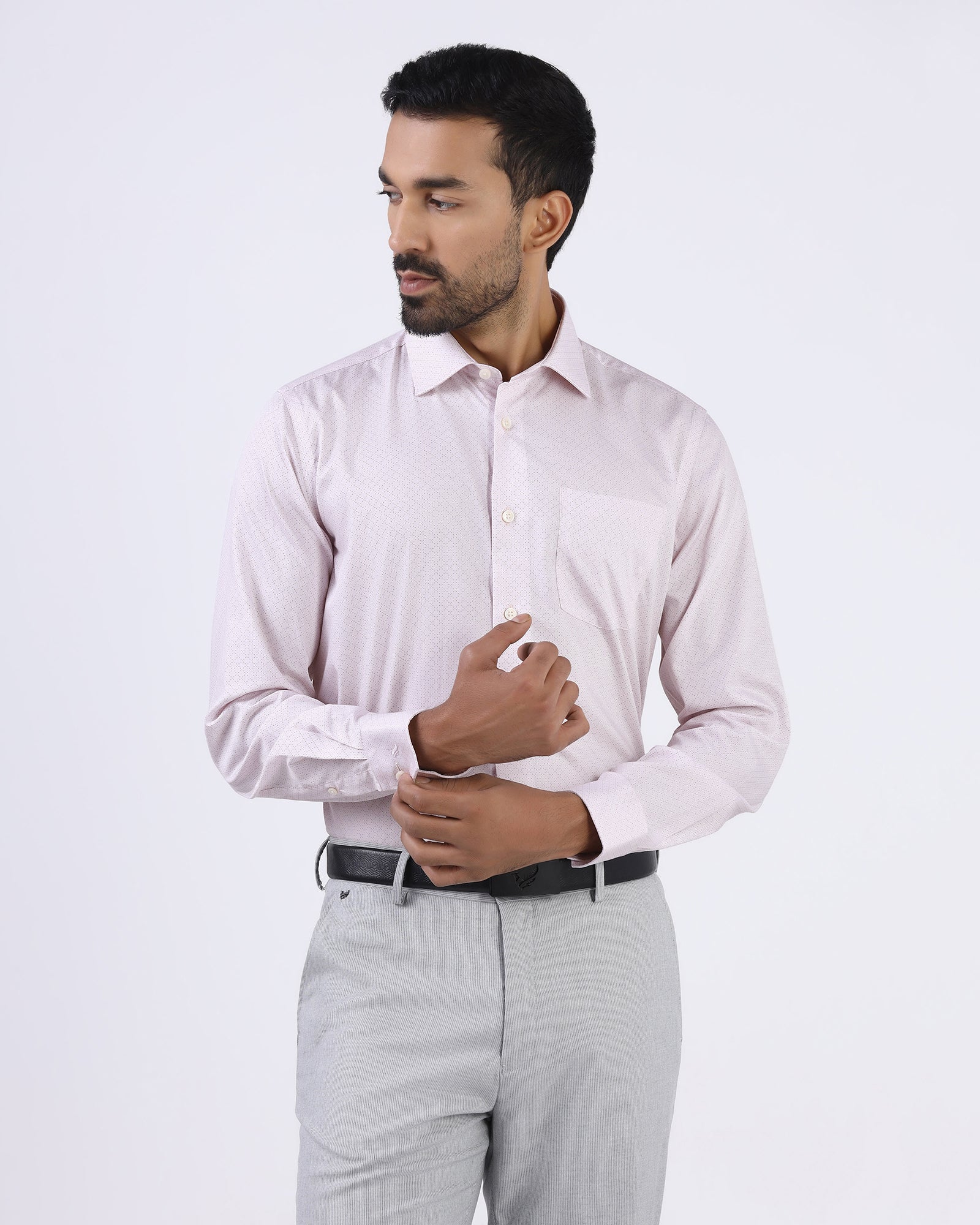 Light Pink Printed Shirt - Cube