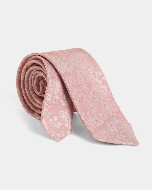 Light Pink Silk Jacquard Tie - Whitmore