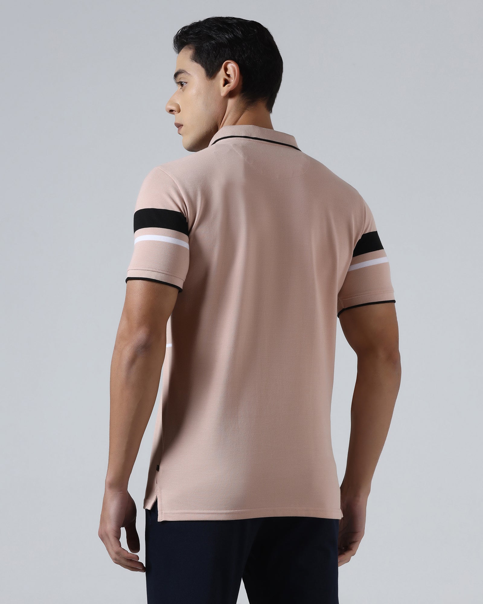 Light Pink Stripe Polo - Bandera