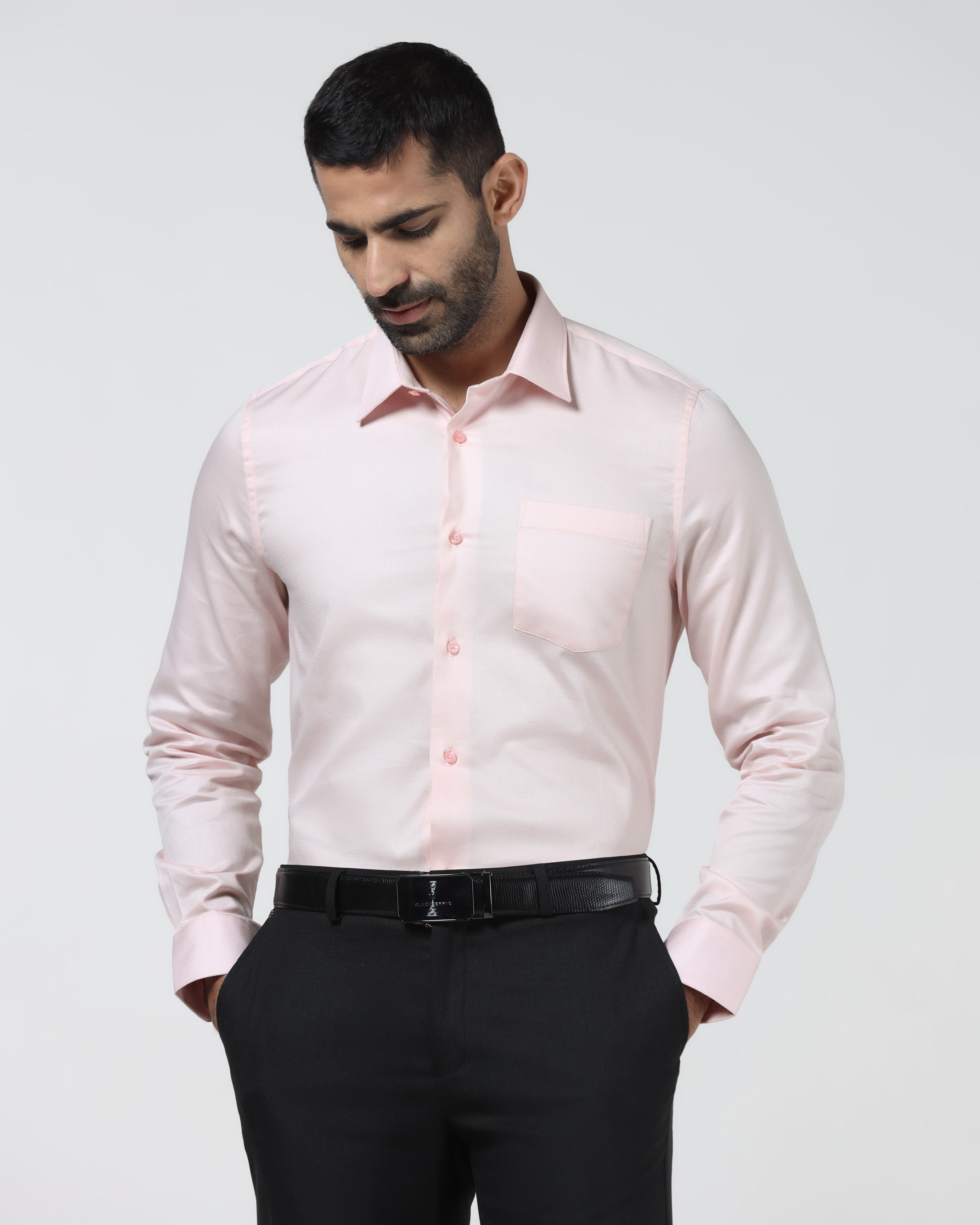 Light Pink Textured Shirt - Machete