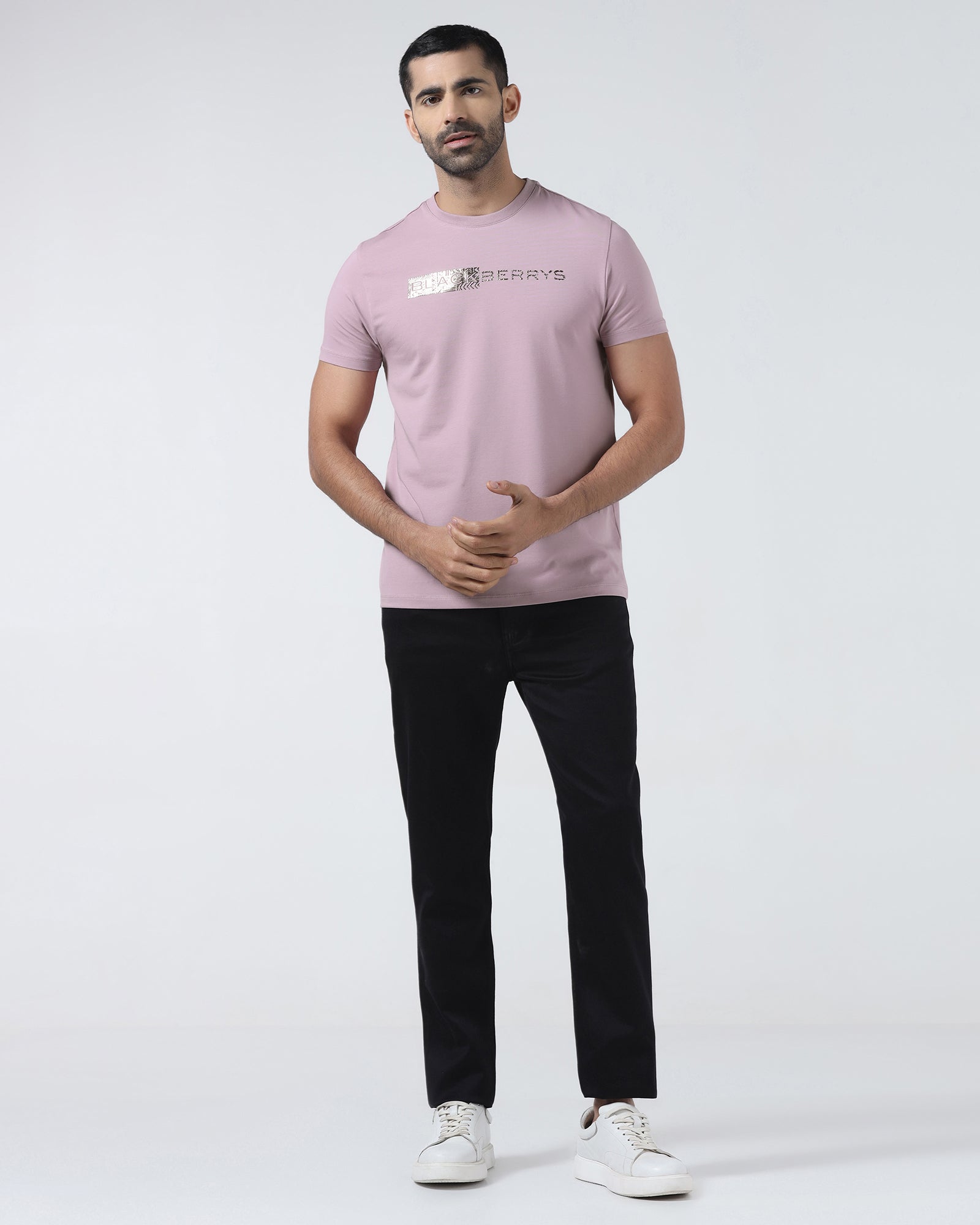 Lilac Crew Neck Printed T-Shirt - Petunia