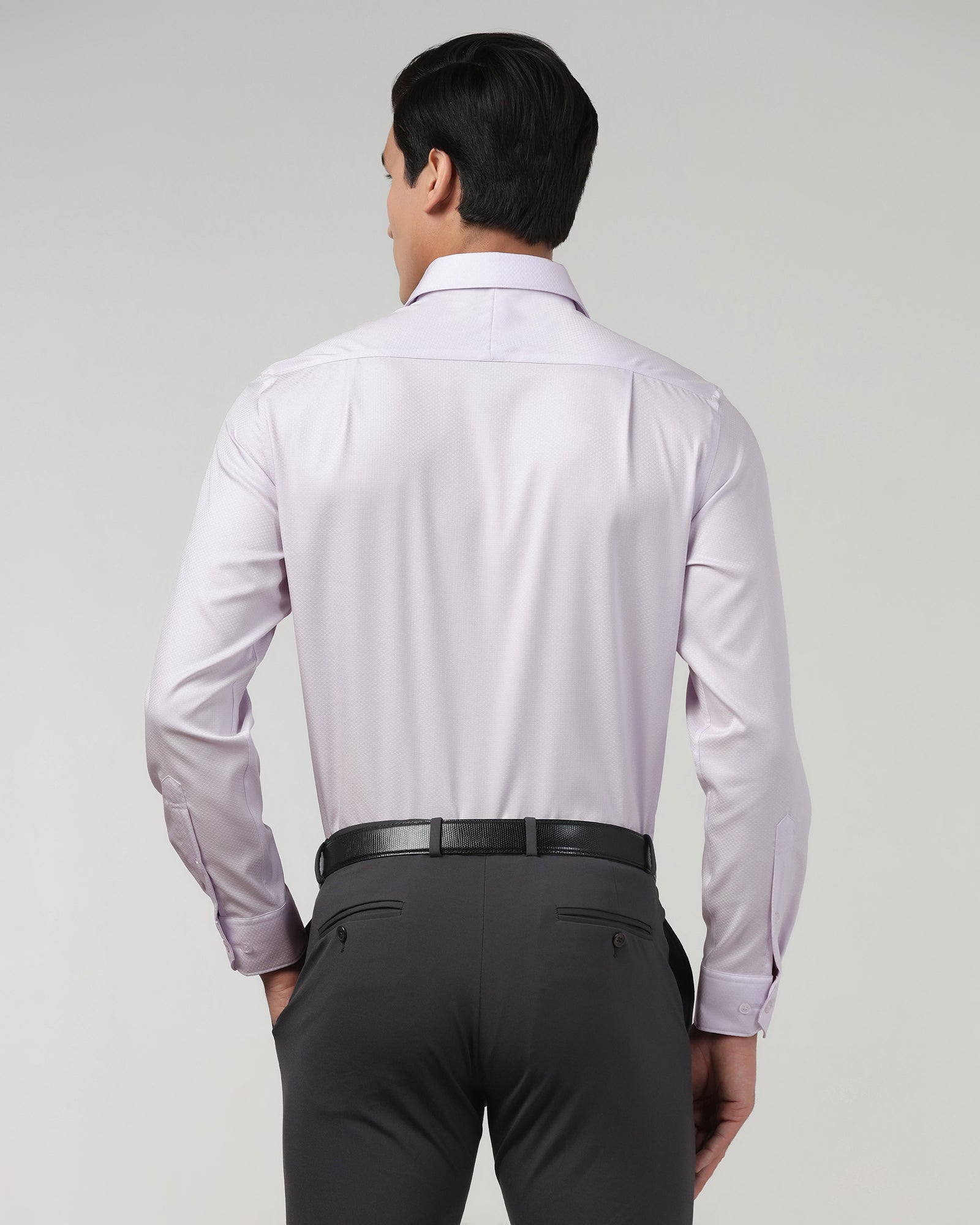 Lilac Non Iron Textured Shirt - Erik