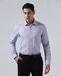 Lilac Non Iron Textured Shirt - Ethan