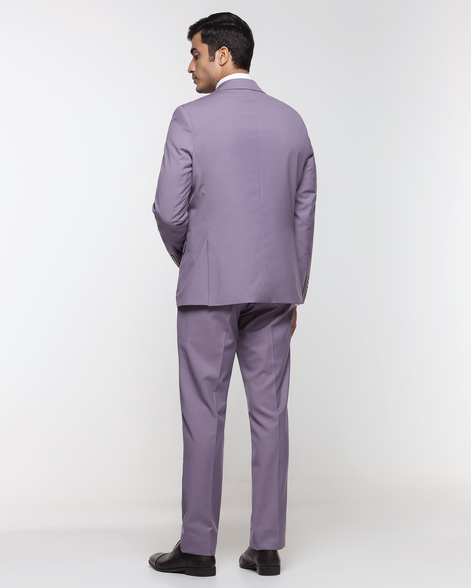 Lilac Three Piece Textured Suit - Desor