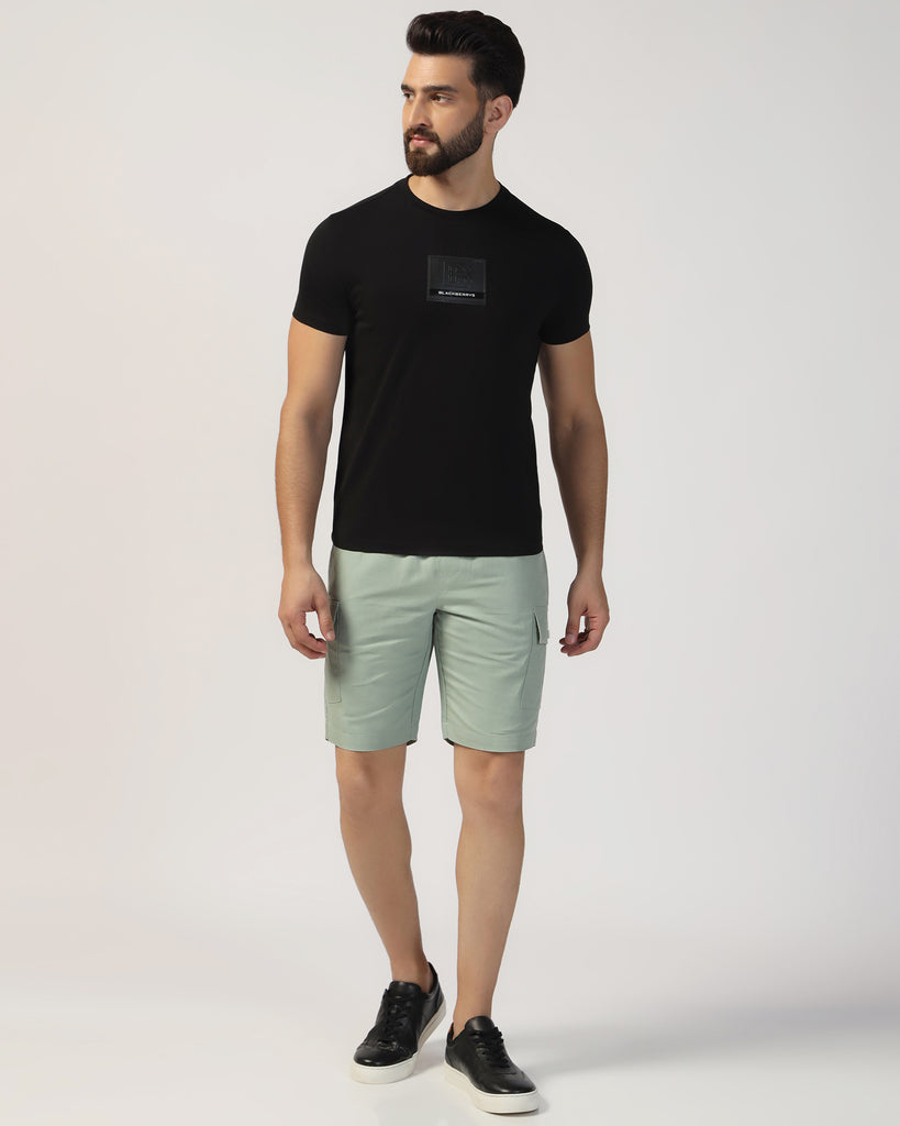 Linen Casual Green Solid Shorts - Kin