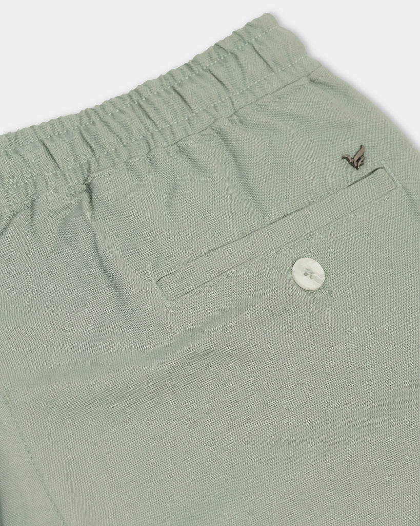 Linen Casual Green Solid Shorts - Kin