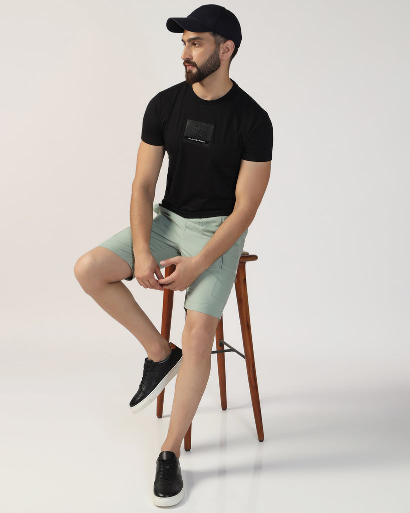 Linen Casual Green Solid Shorts - Kin