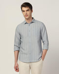 Linen Casual Grey Stripe Shirt - Henry