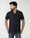 Linen Casual Half Sleeve Black Solid Shirt - maison