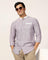 Linen Casual Lavender Stripe Shirt - Fiji