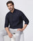 Linen Casual Navy Solid Shirt - Xander