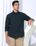 Linen Casual Navy Stripe Shirt - Darcom