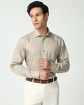 Linen Formal Ecru Stripe Shirt - Savoy