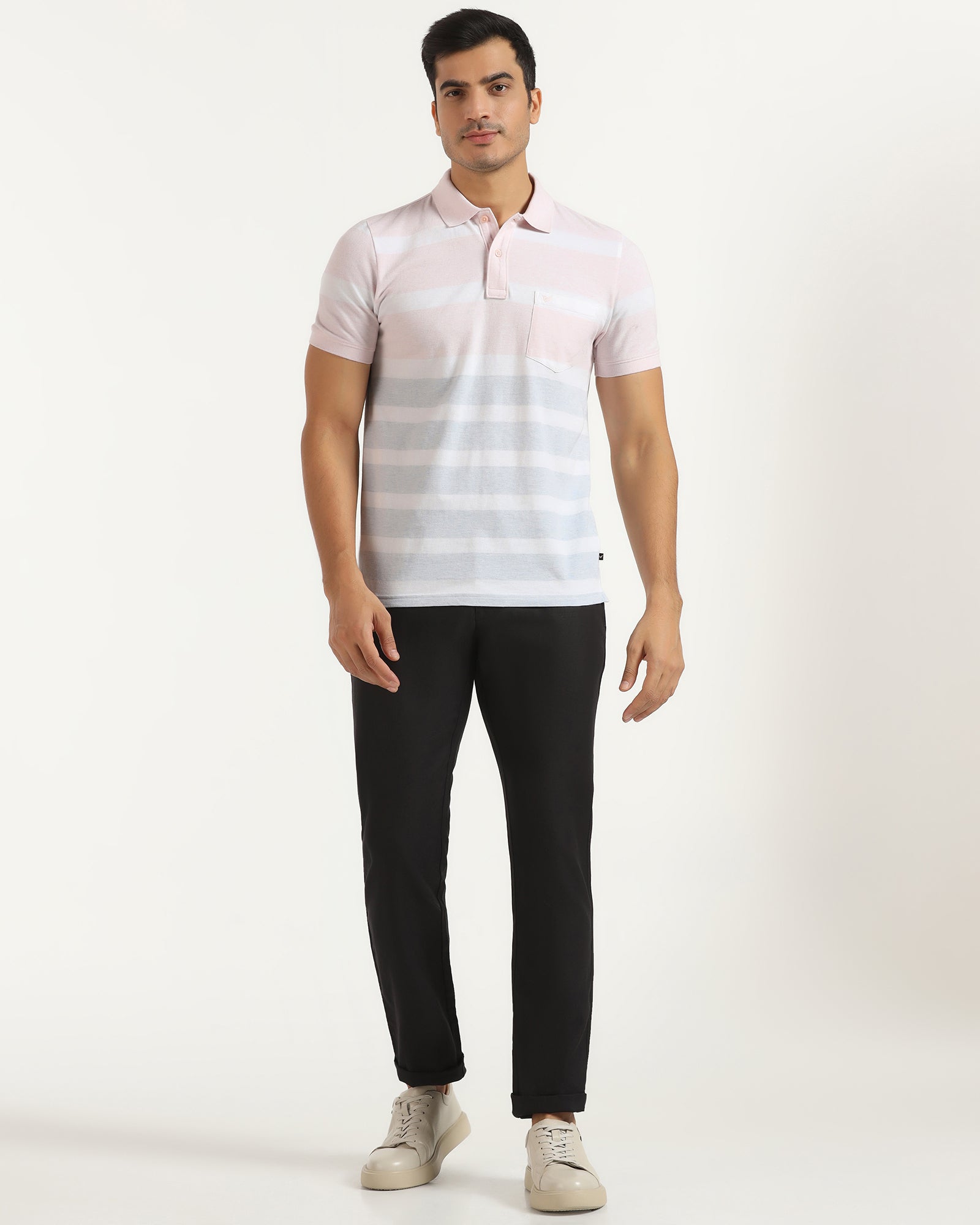 Linen Slim Comfort B-95 Casual Black Solid Khakis - Edwin