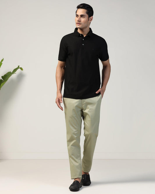 Slim Fit B-91 Casual Olive Textured Khakis - Kart