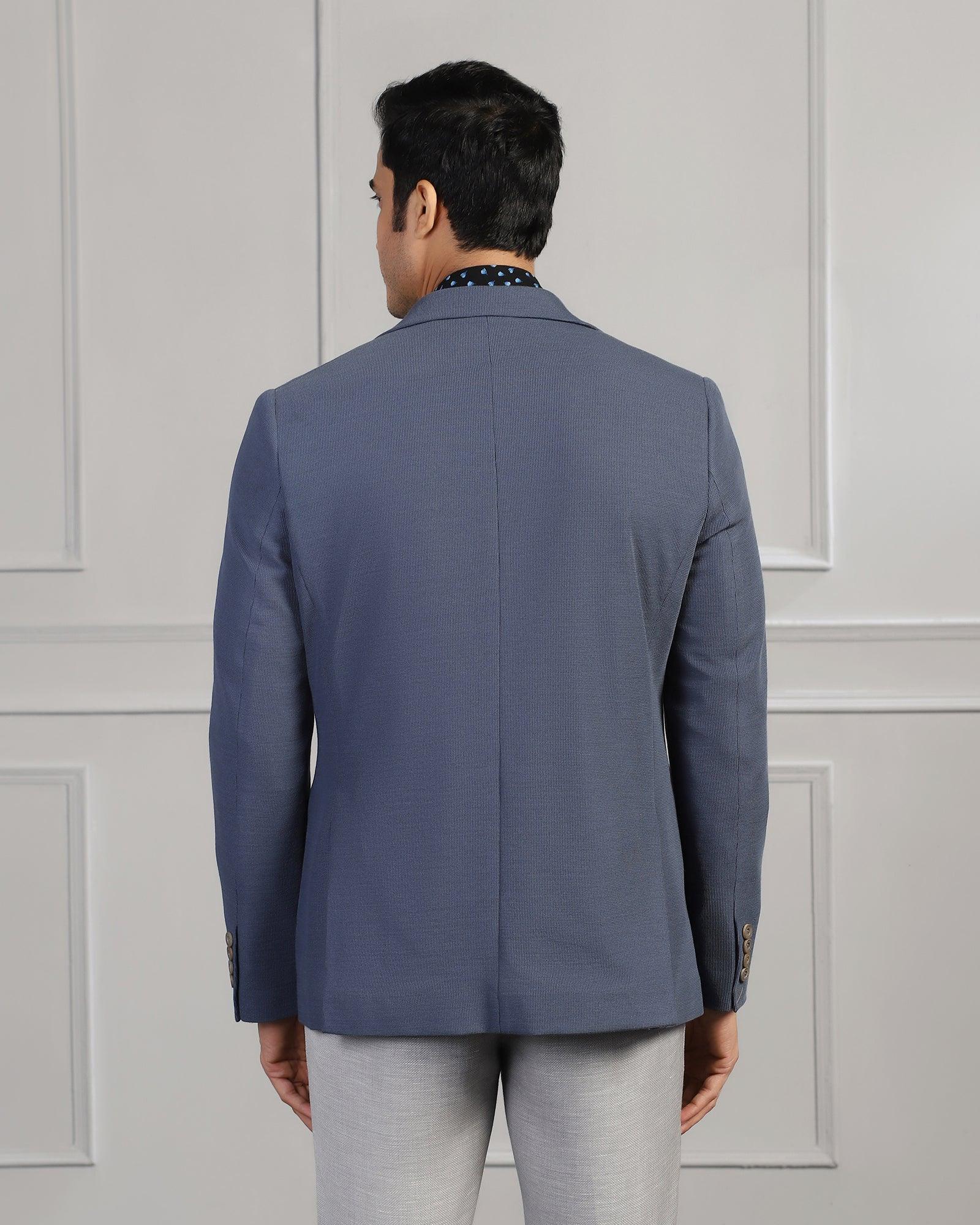 Luxe Formal Grey Textured Blazer - Cannes - Blackberrys
