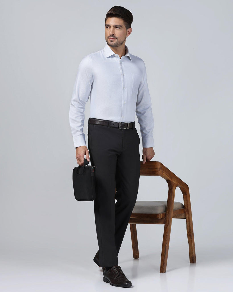 Luxe Formal Grey Textured Shirt - Plan