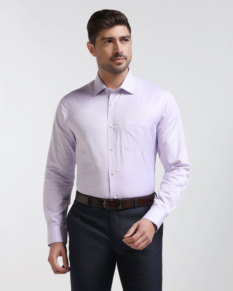 Luxe Formal Lavender Printed Shirt - Advan