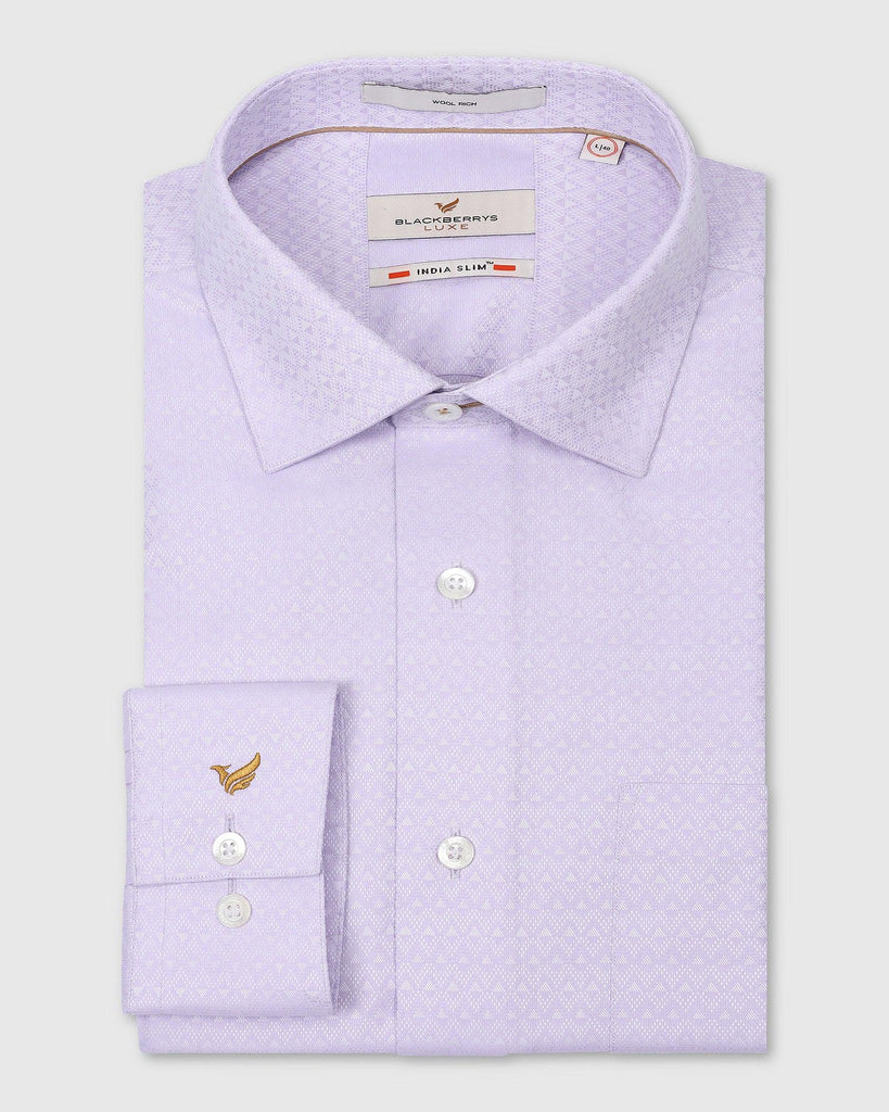 Luxe Formal Lavender Printed Shirt - Advan