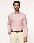 Luxe Formal Peach Jacquard Shirt - Castle