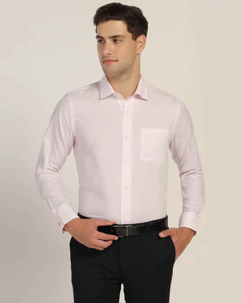 Luxe Formal Pink Printed Shirt - Troy