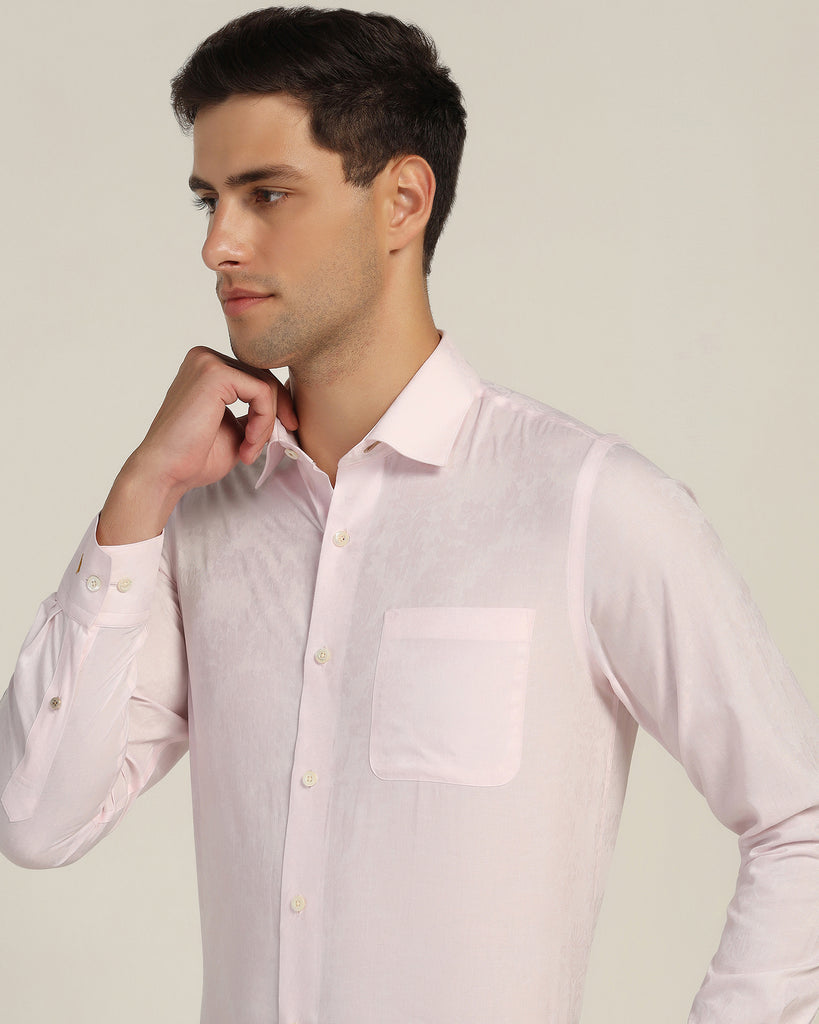 Luxe Formal Pink Printed Shirt - Troy