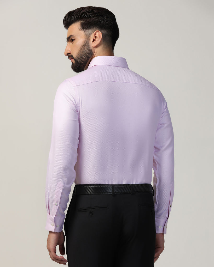 Luxe Formal Pink Textured Shirt - Plan