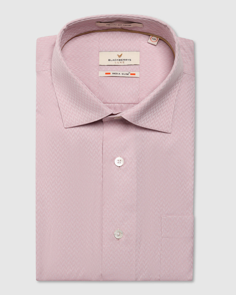 Luxe Formal Pink Textured Shirt - Silas