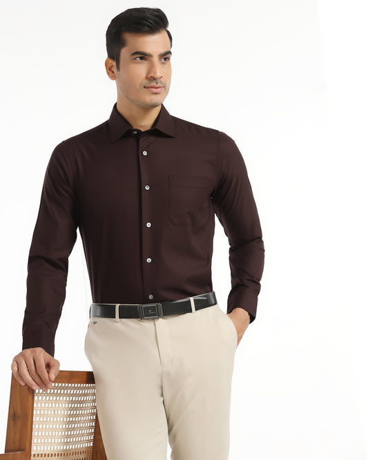 Luxe Formal Plum Textured Shirt - Hadley