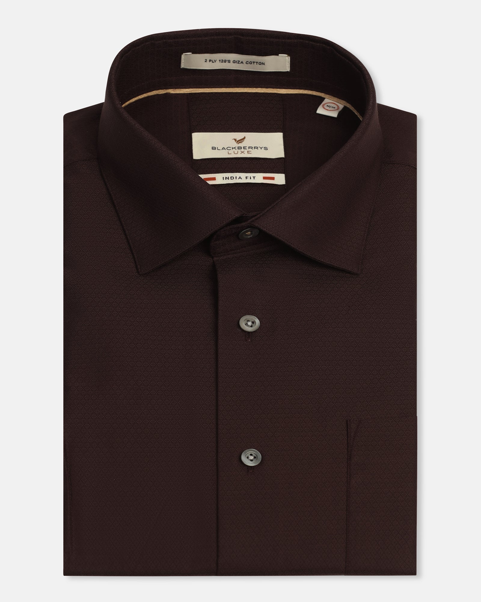 Luxe Formal Plum Textured Shirt - Hadley