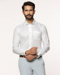 Luxe Formal White Textured Shirt - Twix
