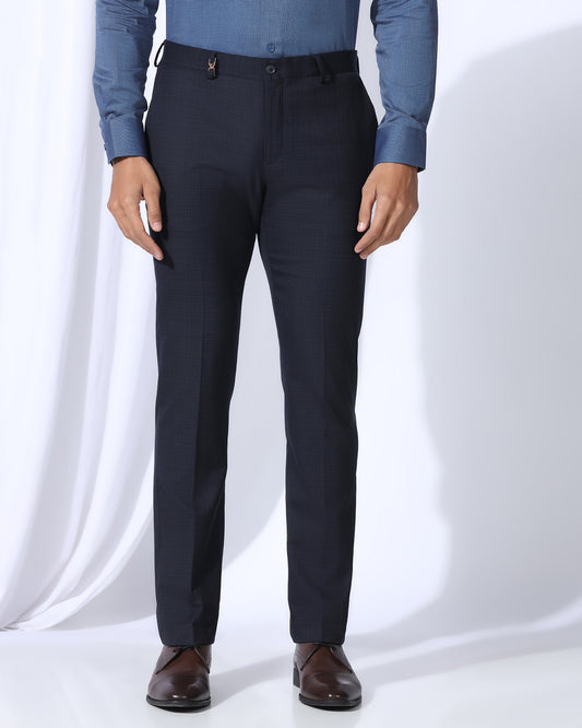 Tailored Comfort Linen Summer Trouser - Navy