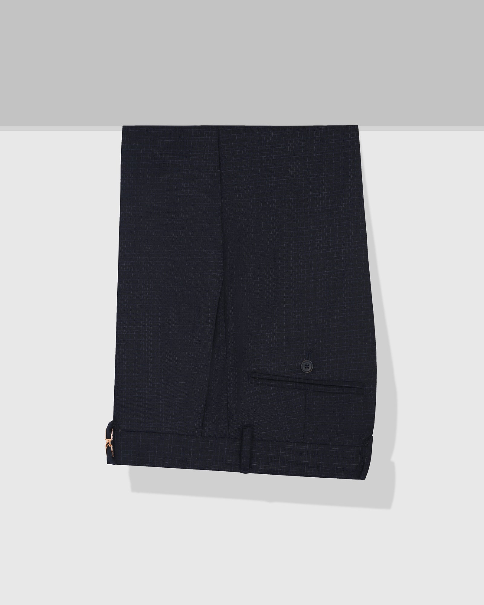 Luxe Slim Comfort B-95 Formal Navy Textured Trouser - Chanel