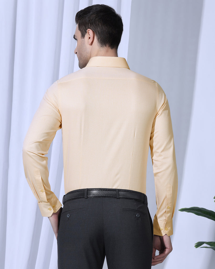 Formal Yellow Textured Shirt - Benet