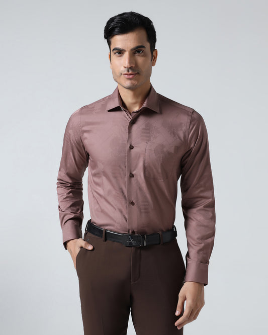 Dusty Pink Jacquard Shirt - Ramen