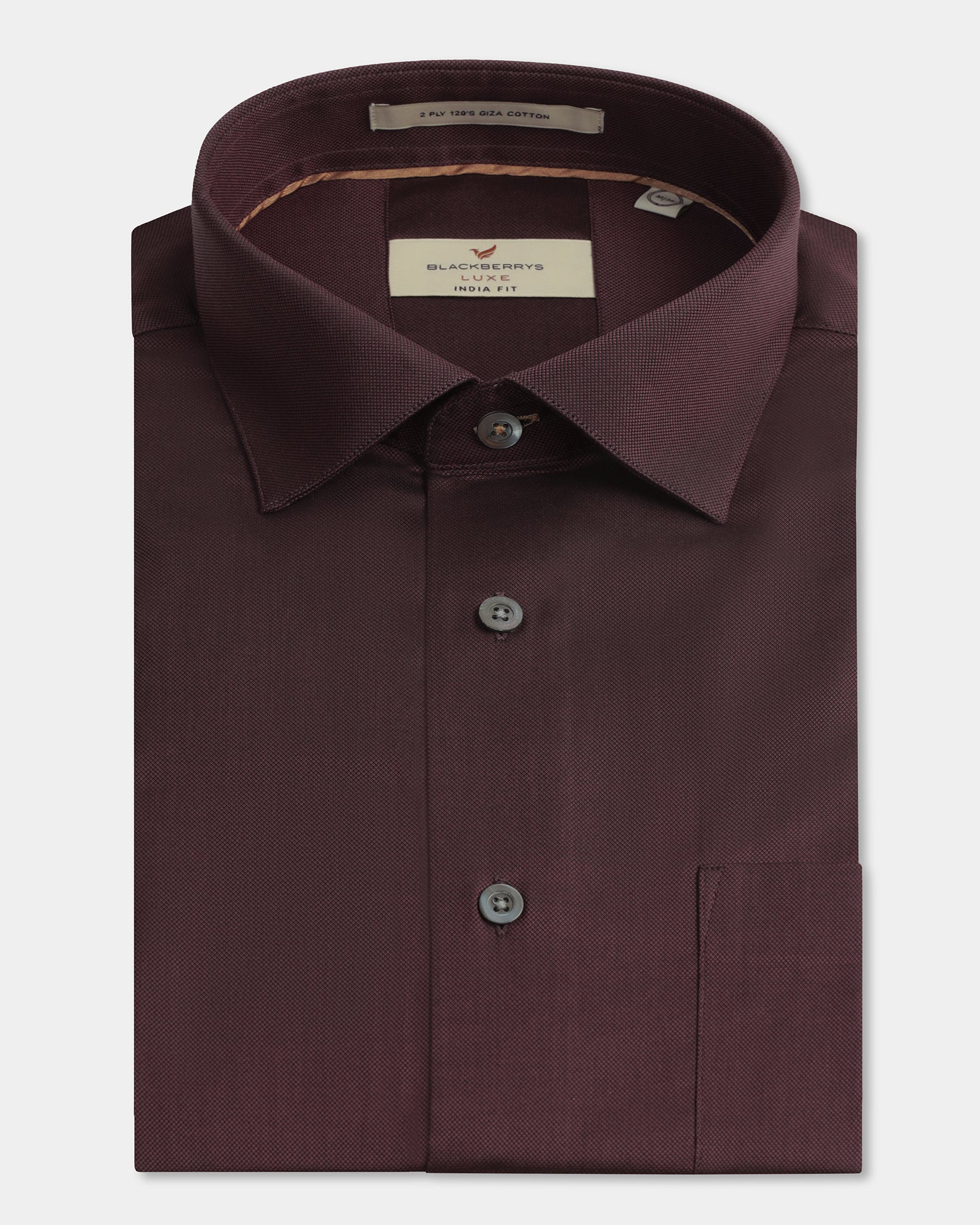 Maroon Luxe Textured Shirt - Crypto