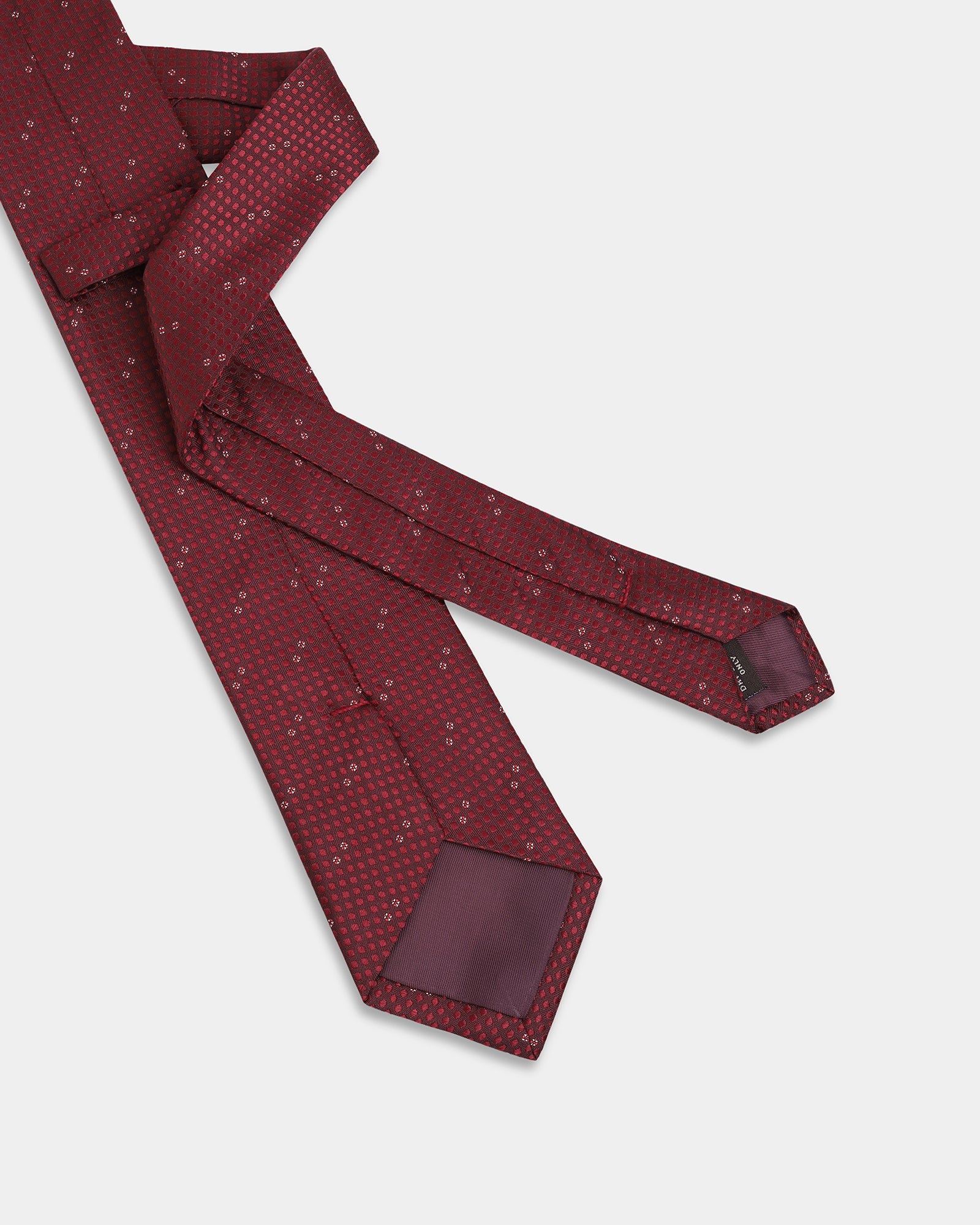Maroon Silk Jacquard Tie - Alde