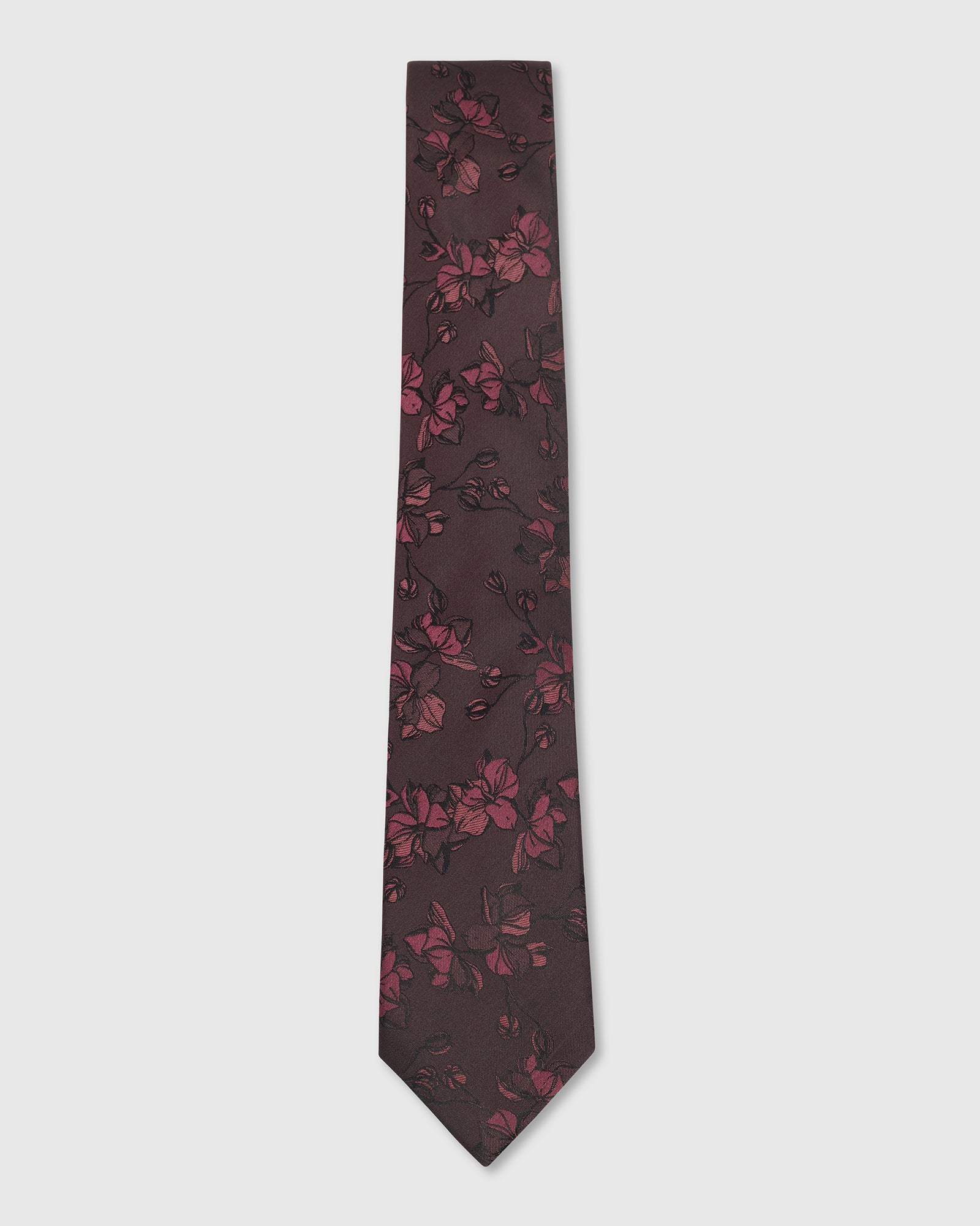 Maroon Silk Jacquard Tie - Willmar