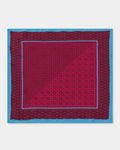 Maroon Printed 100% Silk Pocket Square - Wallio