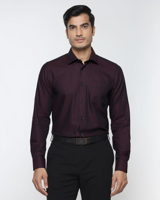 Maroon Textured Shirt - Robin