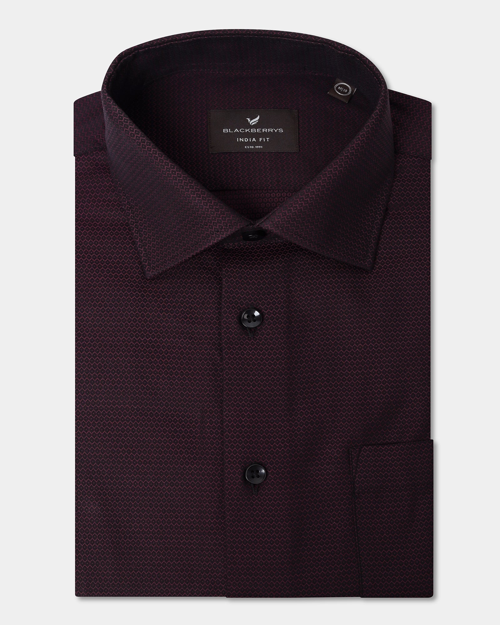 Maroon Textured Shirt - Robin