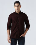 Maroon Textured Shirt - Solter