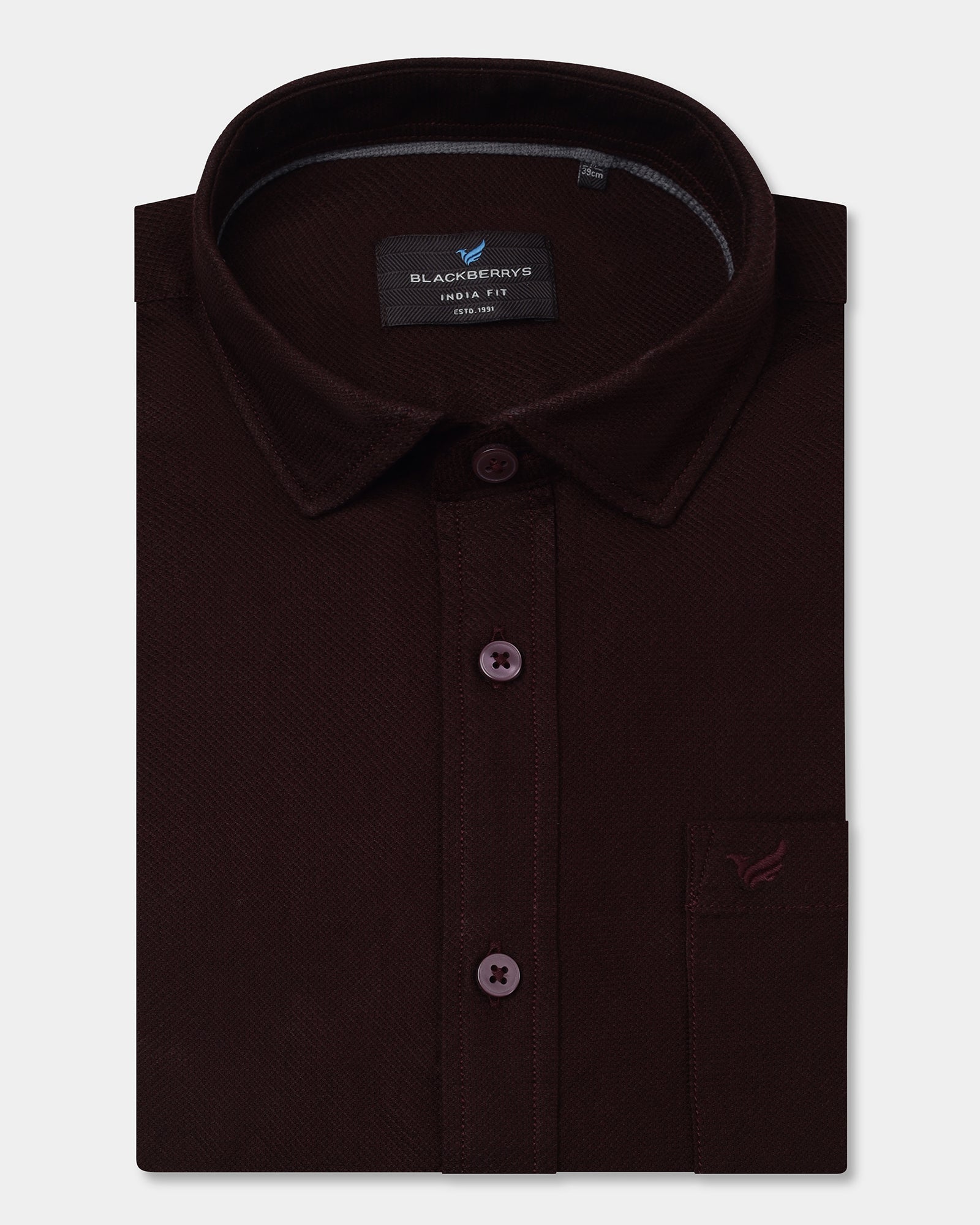 Maroon Textured Shirt - Solter