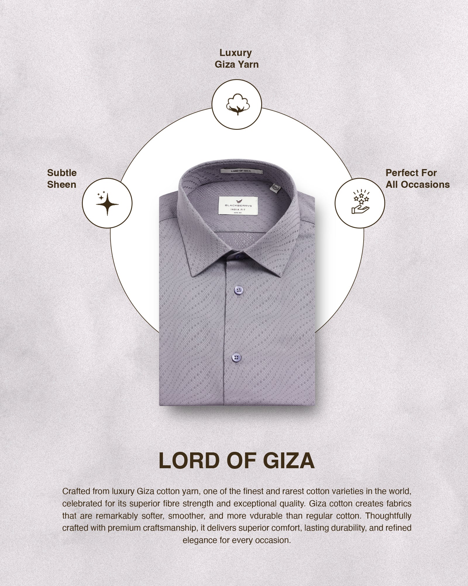 Mauve Jacquard Shirt - Glanza