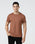 Mid Brown Crew Neck Textured T-Shirt - Doloras